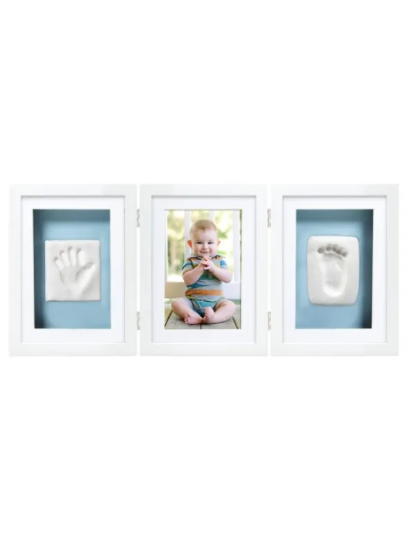 Babyprints Deluxe - triplakehys käden- ja jalanjäljelle + valokuvalle, valkoinen