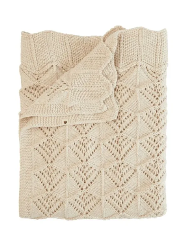 BIBS - Wavy vauvan torkkupeitto, vaalea beige