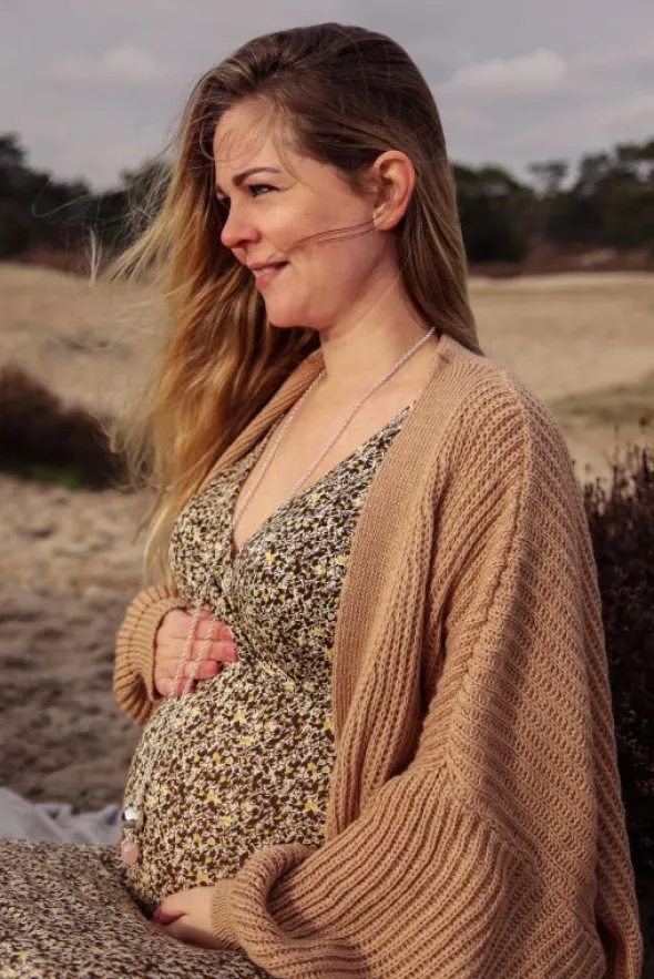 Bolakoru äidille, babybell Linn Rose quartz | PROUD MAMA