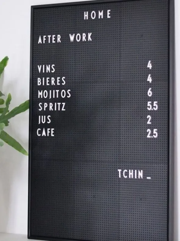 Design Letters - Letter Board A4, musta