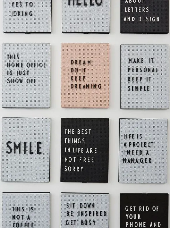 Design Letters - Letter Board A4, musta