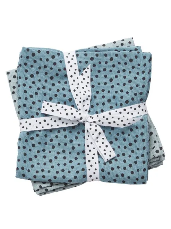 Harsoliina 2-pack 70x70 - Happy dots blue - Done By Deer