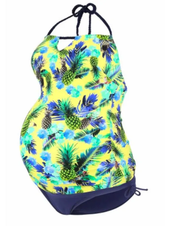 Äitiysuimapuku tankini ALOHA, keltainen | CACHE COEUR