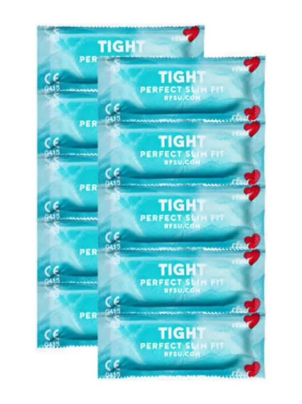 Kondomi Tight 10 kpl, kapeampi malli