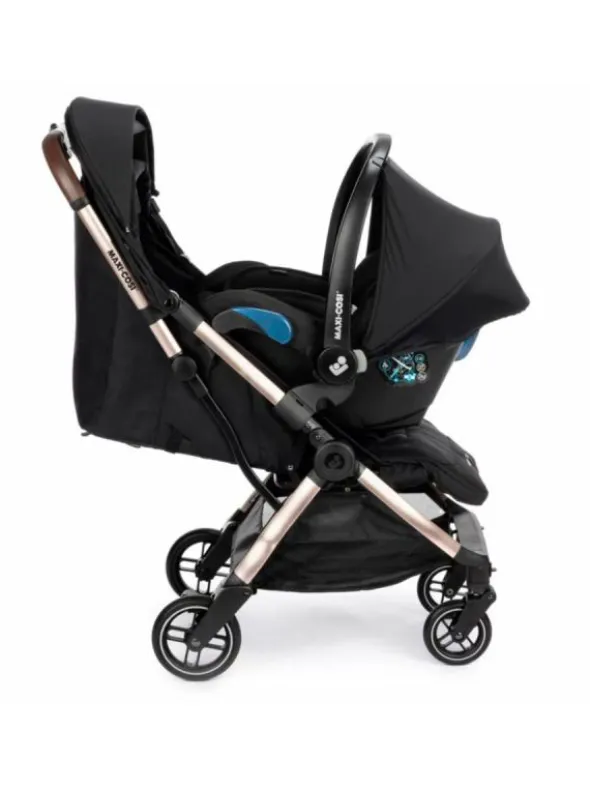 Maxi-Cosi Eva 3 Matkarattaat - Essential Black/Champagne
