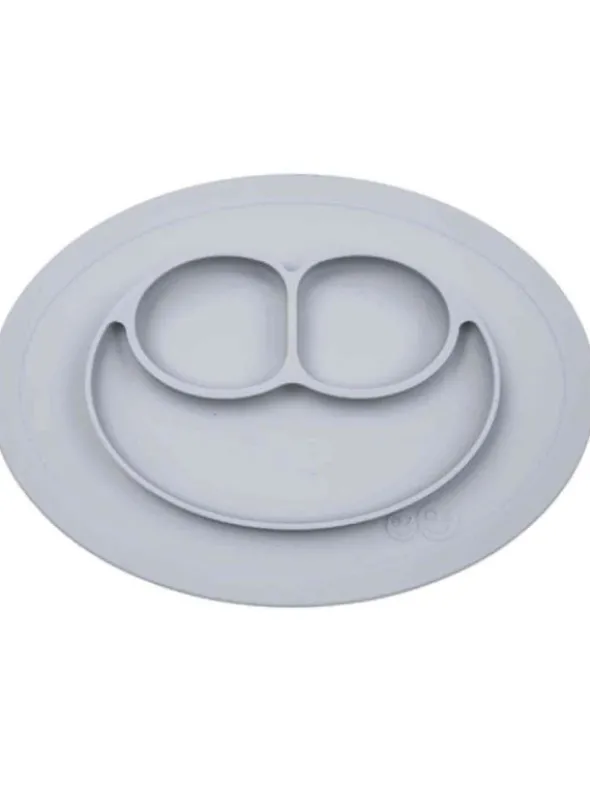 Mini Mat lasten kulho + ruokailualusta, grey | EZPZ