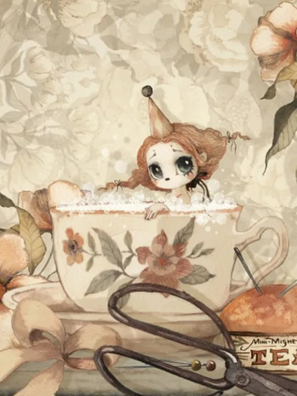 Mrs Mighetto - The Tea Bath juliste 40x50