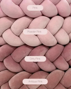 Pinnasängyn suoja 360cm, dirty pink