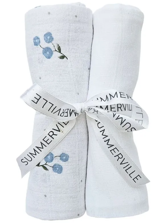 Puuvillainen harsoliina 2kpl 70x70 cm – Bluebell