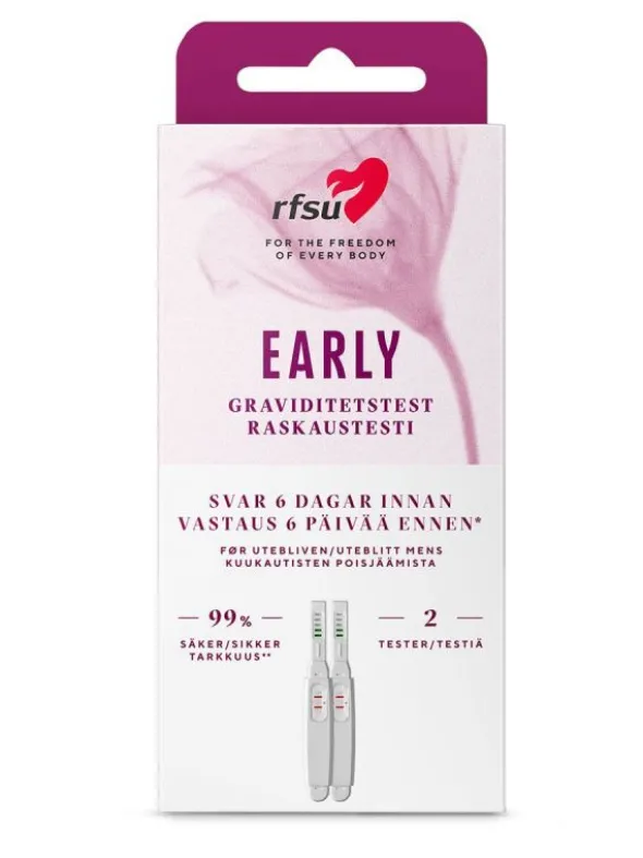 Raskaustesti RFSU puikko 2kpl -testaa varhain