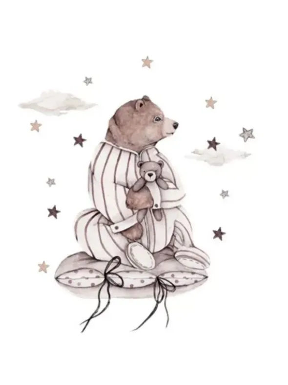 Seinätarra Setti 100x100cm, Dreamers Bear