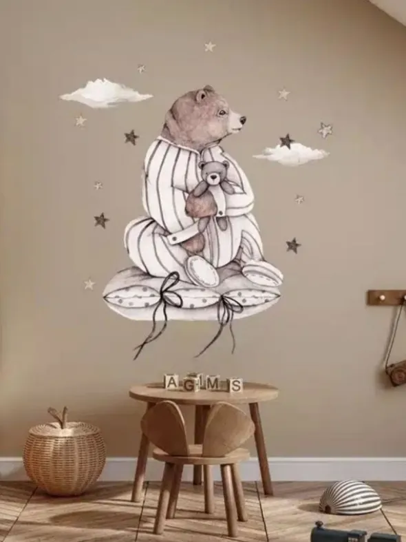 Seinätarra Setti 100x100cm, Dreamers Bear