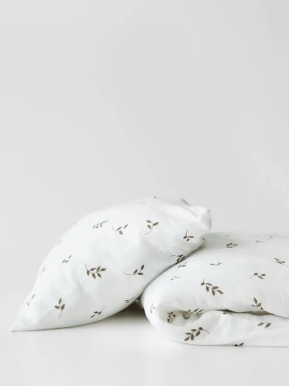 Vauvan harso pussilakanasetti 85x125cm - Cream Leaves