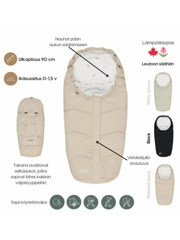 VOKSI - Move Light lämpöpussi vauvalle – turvallinen turvakaukaloon, Black